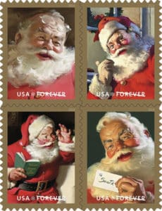 Classic Santa Stamps