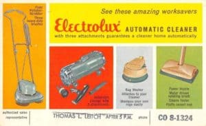 Discovering Electrolux Vacuum Cleaner Ad Vintage Postcard