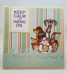 Hurricane Dogs Keep Calm Notecard