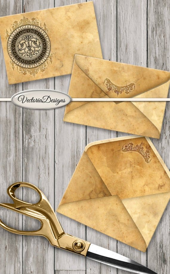 Vectoria Designs Steampunk Envelope Printable