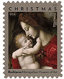 2018 USPS Madonna and Child by Bachiacca Forever Stamp