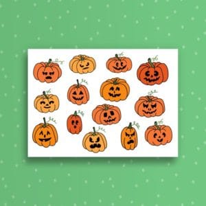 Halloween Jack O Lanterns Card