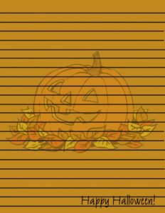 Halloween Printable Pumpkin Paper Stationery