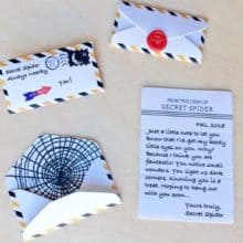 LeafCutter Designs Halloween Themed Tiny Letters from “Secret Spider”
