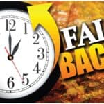 Time Change Postcards Fall Back Clock