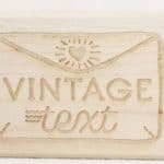 Vintage Text Rubber Stamp SweetPotatoShop