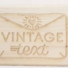 Vintage Text Rubber Stamp
