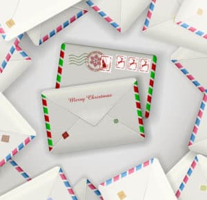 Dreamstime two Christmas envelopes