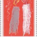 Child drawing christmas candles colnect stamps