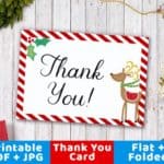 Christmas Thank You Notes Printable