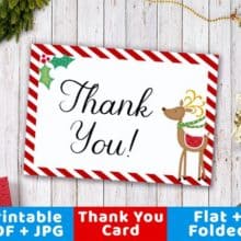 Sending Christmas Thank You Notes Printable