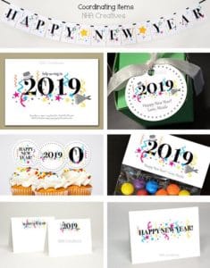 DIY Printable Happy New Year Card