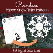 PaperSnowflakeArt Reindeer Paper Snowflake