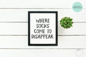 Where Socks Come To Disappear Laundry Room Decor huehome Etsy