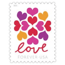 2019 Love Hearts Blossoms stamp debuting in January 2019