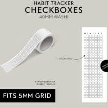 Habit Tracker Checkboxes Washi Tape