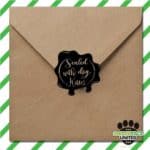 Sealed with Dog Kisses Pet Rubber Stamp