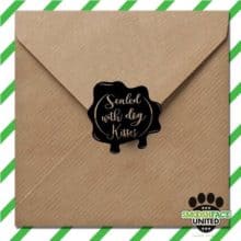 Letters Sealed with Dog Kisses Pet Rubber Stamp