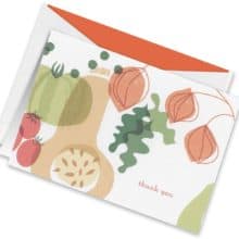 Crane Squash and Friends Thank You Notes