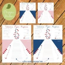 Printable DIY Valentine Paper Airplane