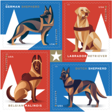 Military Working Dogs Forever stamp 2019