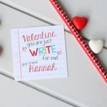 Printable Pencil Write Stuff Valentine
