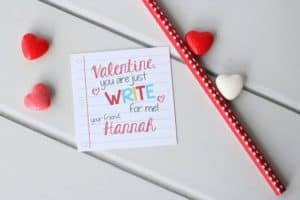 PinkAppleParties Etsy Printable Pencil Write Stuff Valentine Cards