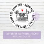 Read more about the article Typewriter Happy Mail Sticker