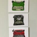 Read more about the article Gouache Paintings Vintage Typewriter Postcards