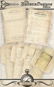 Vectoria Designs Vintage Ephemera Envelopes printable