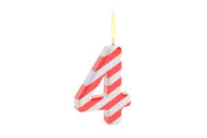 Dreamstime Birthday candle with number 4, 78083801#