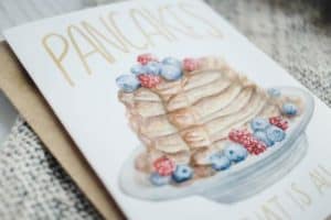 Pancakes Watercolor Card That Is All AmbersArtistryShop