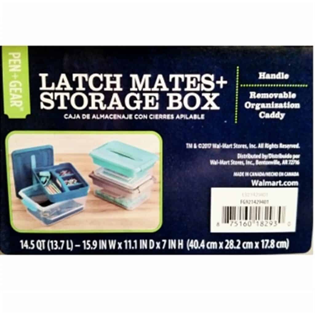 LatchMate Storage Box with Caddy Letter Writing Organization