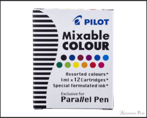 Pilot Parallel Mixable Colour Assorted Pack Ink Cartridges in box