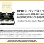 Read more about the article Spring Type Out pennysmiths paper