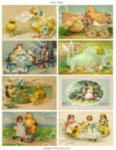 Digital Printable Antique Easter Postcards