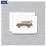 CRANE Vintage Jeep with Surfboard Notecards