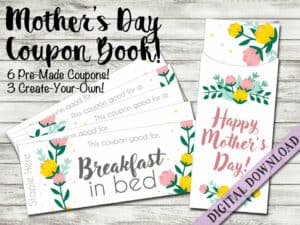 Mothers Day Coupon Book Printable