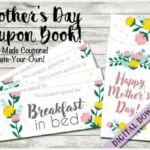 Mothers Day Coupon Book Printable