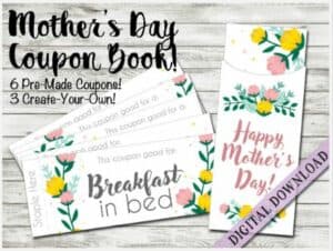 Mothers Day Coupon Book Printable MIStyleSecrets