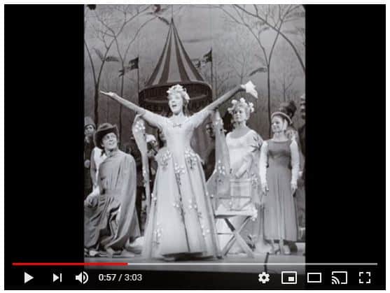 Julie Andrews, Original Broadway production of "Camelot" screenshot YouTube