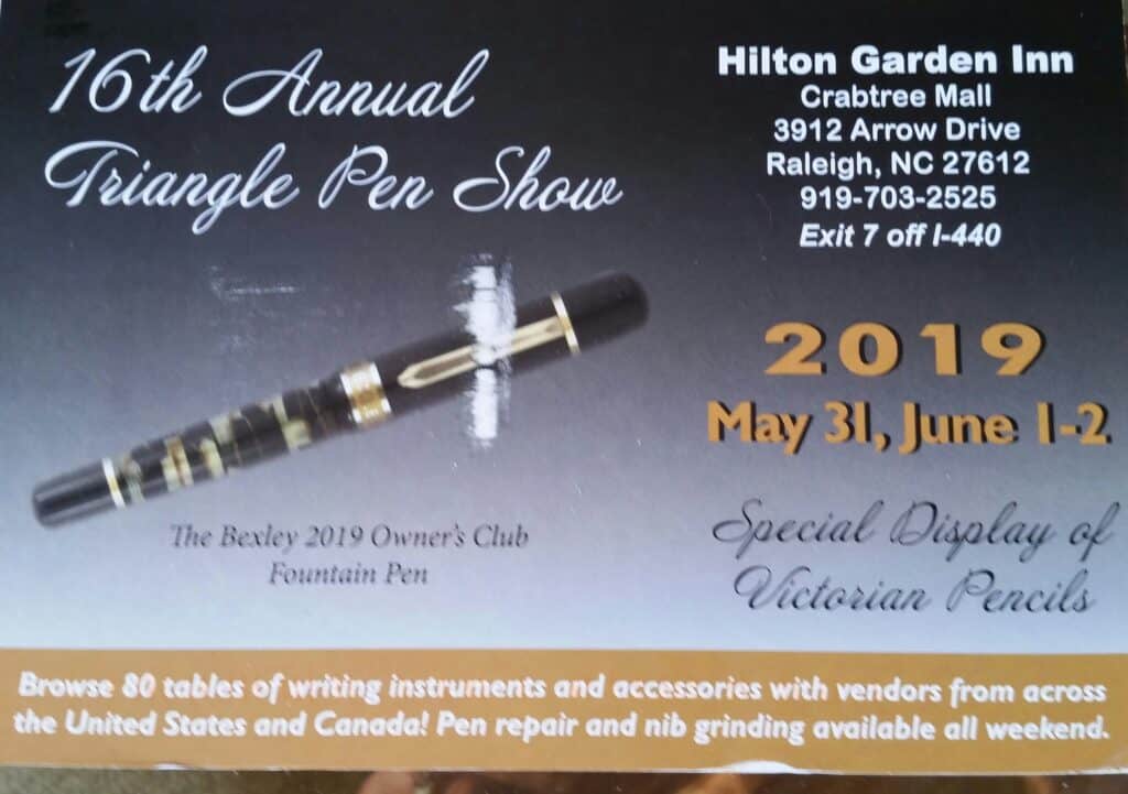 2019 Triangle Pen Show Postcard