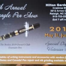 2019 Triangle Pen Show Postcard