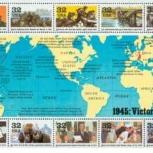USPS 1945 Victory at Last WWII Sheet of stamps