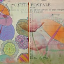 Printable Vintage Postcard Back Collage