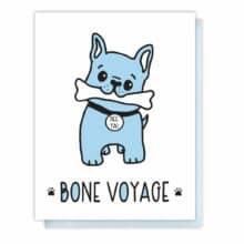 Kiss and Punch Designs Bone Voyage Letterpress Card