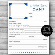 Luxeprarie Printable Summer Camp Stationery
