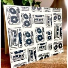 Mix tape print notecards stationery
