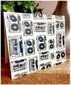 Mix tape print notecards stationery