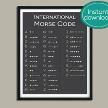 On Completing PMI Renewal & International Morse Code Printable Poster